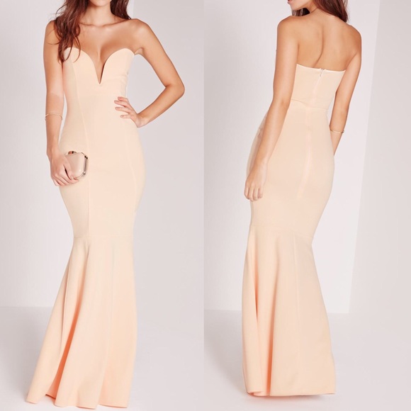 Missguided Dresses & Skirts - Missguided Nude Long Maxi Dress 1